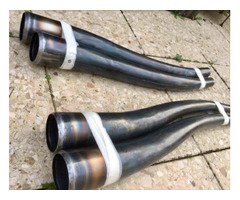 Doppel gebogen Magni style megafon auspuffe - 4