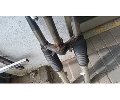 Honda CB 450 K0 K1 Gabel aussenliegende Federn Trommelbremse Black Bomber - 5