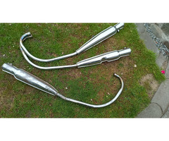Honda CB 500 Four 3 x Auspuffrohre 4-4 , Reste , mit Macken defekte