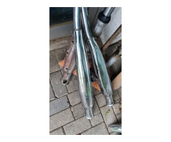 Honda CB 500 Four 3 x Auspuffrohre 4-4 , Reste , mit Macken defekte - 3