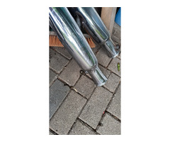 Honda CB 500 Four 3 x Auspuffrohre 4-4 , Reste , mit Macken defekte - 4