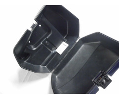 CAGIVA River 600 Seitenkoffer Links + Rechts mit Halter in blau - 3