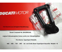 DUCATI  600-750-900SS ab 1991> sowie 888 / 94-95 Fußrastenplatte rear left