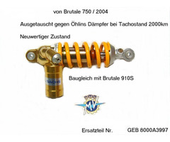 MV Agusta Modelle F4 750-1000 + Brutale Federbein Top NEUWERTIG