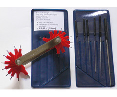 verschiedene Sätze Düsenreibahlen ab 0,15 mm bis 3,0mm, mit / ohne Düsenmeßlehre