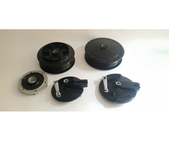 Original Motobi / Benelli Vollnaben-Bremse mit Bremsankerplatte – hochglanzpoliert - 4