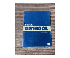 Suzuki GS 1000I. original Suzuki Werkstatthandbuch Nachtrag