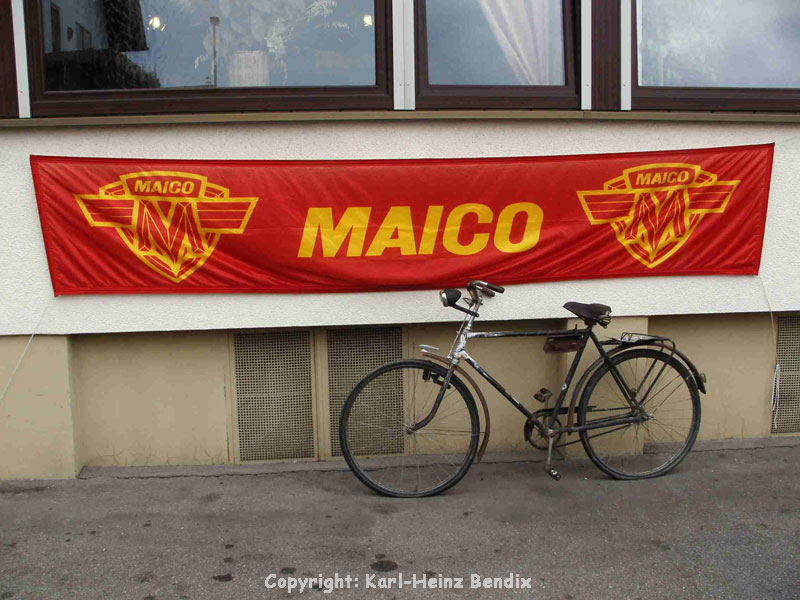 Bei MAICO in Pfäffingen und Herrenberg war in den späten 80er Jahren leider „die Luft raus“, wie bei diesem originalen mit einiger „Patina“ erhaltenem MAICO-Fahrrad,…..
