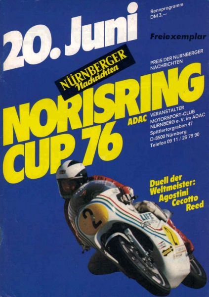 Norisring 1976
Die letzten Motorradrennen auf dem Norisring 
