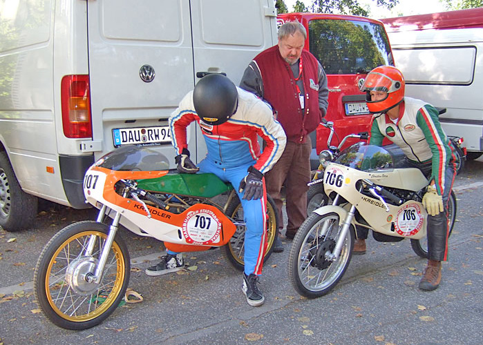 Frank Unterstab, Christian Berg, Kreidler 50ccm
