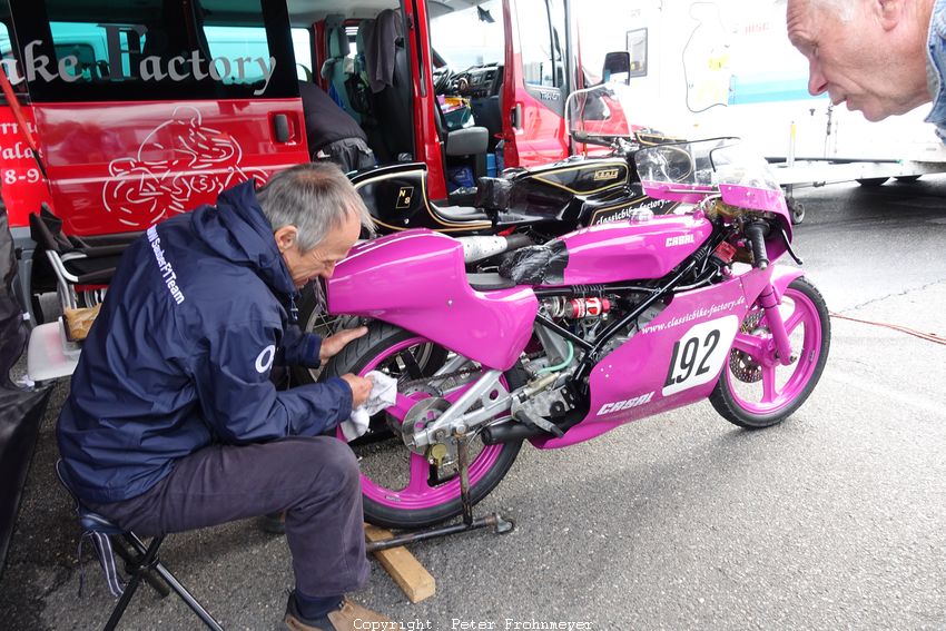 Heinz Paschen mit seiner Casal 80ccm
