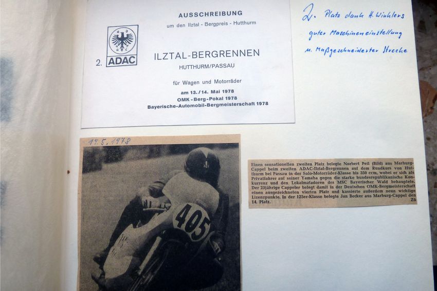 1978 B-Lizenz OMK Pokal
Ilztal Bergrennen, 350cc, Platz 2
