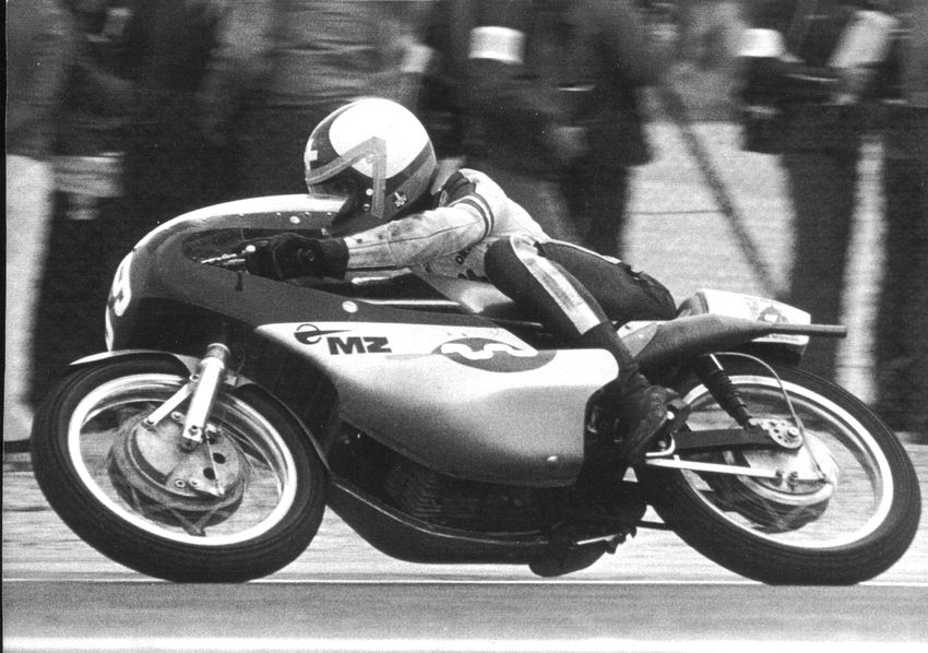 Werner Pfirter  MZ - RE250, 1973
Foto: Archiv Deisinger
