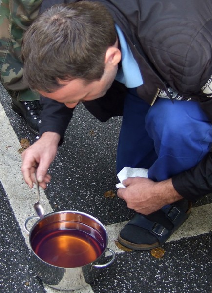 Die Suppe für die Kompressor ist fertig
