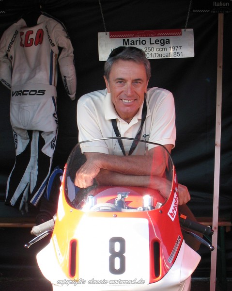 RETROMOTOR 2012
Mario Lega - 1977 gewann er auf Morbidelli den Weltmeistertitel in der 250-cm³-Klasse.
