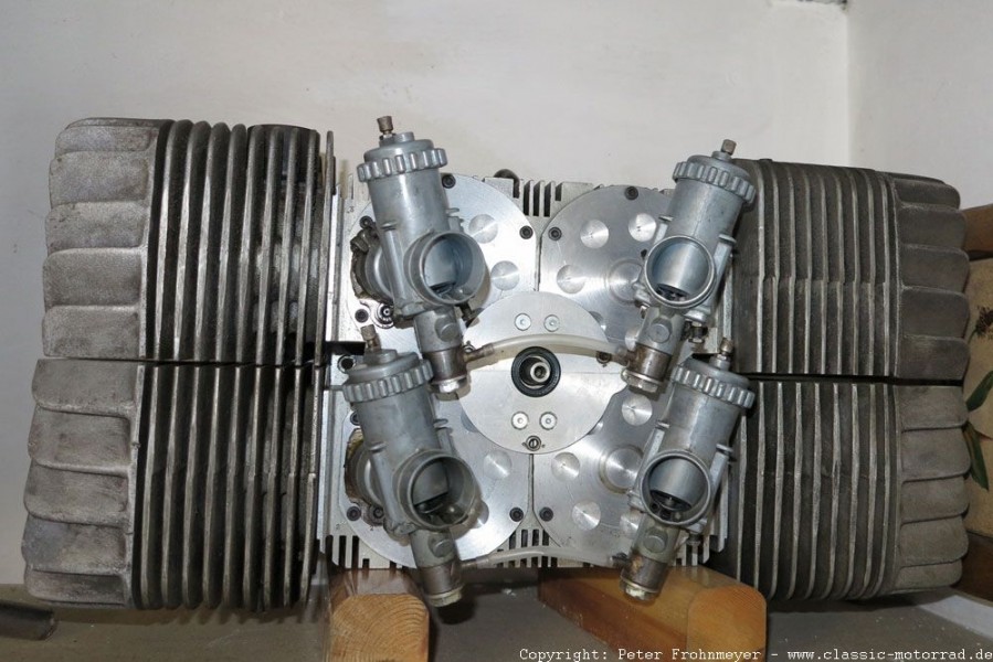 4 Zylinder 500ccm Eigenbaumotor mit luftgekühlten Maicozylinder
