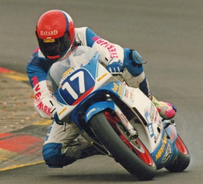 1991 - MEGATRON-REVIERMARKT RACING
Michael Erdmann mit seiner Yamaha TZ 250 Bj.1990 (ex Hans Becker)
