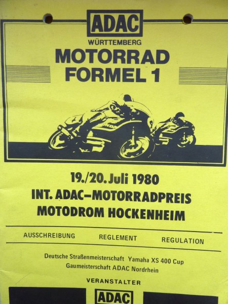 1980 I-Lizenz
Motorradpreis Hockenheim 1980
