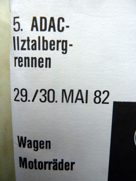 1982 I-Lizenz
Ilztal Bergrennen Hutthurn, Passau
Sturz in Zielkurve nach Trainingsbestzeit.
Die Verletzungen aus diesem und 
vorangegangenen Unfällen
 zwangen dann zum Karriereende.
