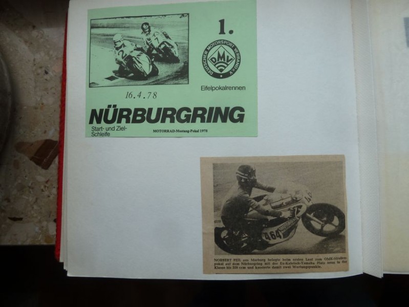 1978 B-Lizenz OMK Pokal
350 cc Nürburgring Start/Zielschleife Platz 9
