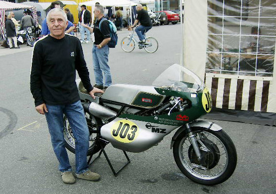 Heinz Rosner - 350er Mz
Foto: Gerd Gerdes
