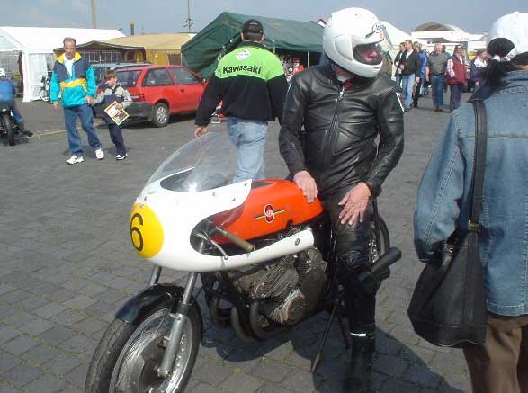 Willy Marewsky auf der EX - Werks Gilera
