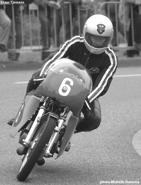 Klaas Tjassens
Klaas Tjassens on his Puch (Jarno Saarinen replica)  Wolvega classic races 2007
http://home.hccnet.nl/puchclubnederland/jarno_saarinen.htm
