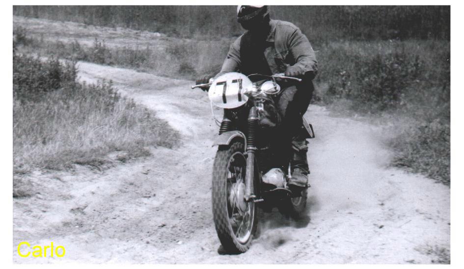 Carlo auf Maico 250
MSA Polizei Hamburg-Nordmarkfahrt Juni-1965 -Norddeutscher Neisterschaftslauf-Goldplakette
