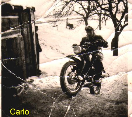 Geländesport mit Carlo
Wintertraining in Mutters Garten 1956
