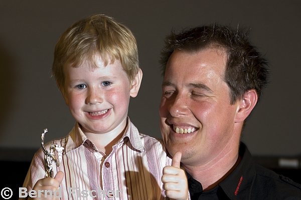 John McGuinness and his son
