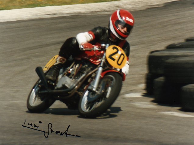 Luzi Grest auf seiner Lyster Honda 500ccm 1969
