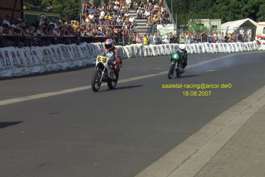 Sonderlauf YCRT - Ferry Brouwer - König / H.Scheufens und MZ RE 250 Twin / Heinz Rosner
