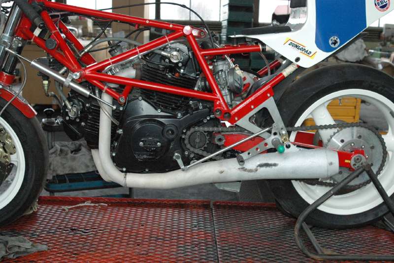 DB1 SR
NCR exhaust. THe engine is a complete NCR modified unit.

±860cc est. 100PS
