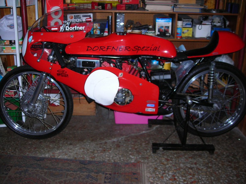 Dorfner-Spezial 50cc
Eigenbau BJ.1974 
Motor-Minarelli Drehschieber
Eigentümer:Franz Dorfner,Wien
