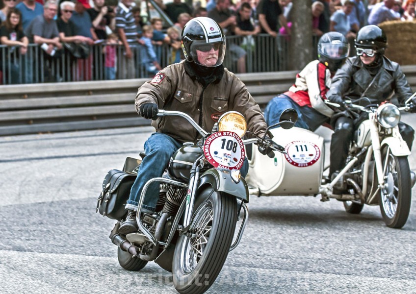 13. Hamburger Stadtpark-Revival 
Rudi Ludwig, Harley Davidson 41 WL Flathead, Bj. 1941
