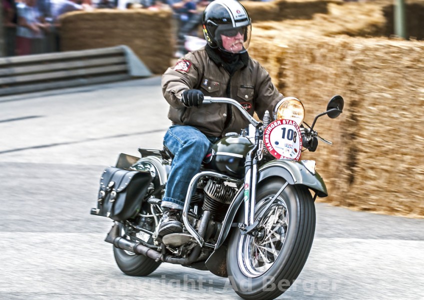 13. Hamburger Stadtpark-Revival 
Rudi Ludwig, Harley Davidson 41 WL Flathead, Bj. 1941
