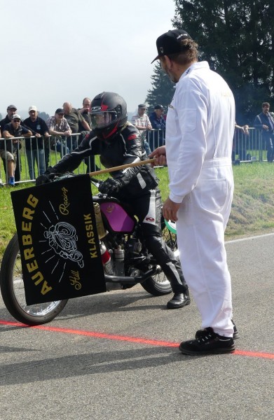 Magdalena Sprenger mit Scott am Start
