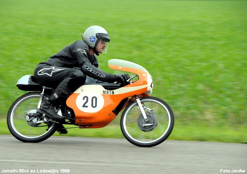 Jamathi 50 ccm_EX Paul Lodewijks_Winnaar TT Assen 1968_Eig. Geert Keen 
Gramsbergen Classics (NL) 2008

