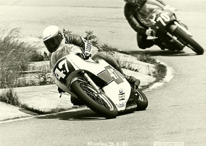 Harry Heutmekers 250 cc Erwin Bremer Yamaha . Nivelles 1981.
