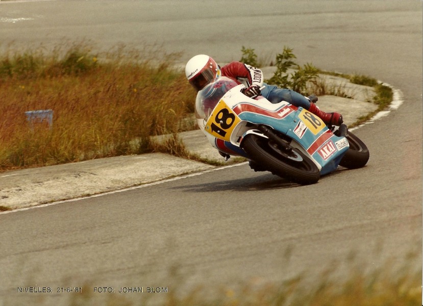 Harry Heutmekers. Nivelles 1981 Suzuki RG  IV. NMB. Kampioen.500 cc

