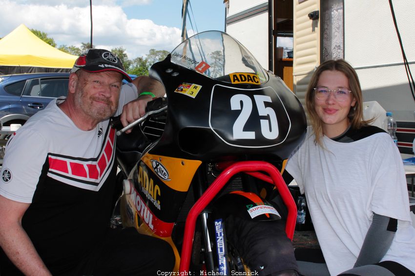 Stefan Horwege aus Hamburg mit Tochter Valerie sind beide in Hockenheim am Start 
