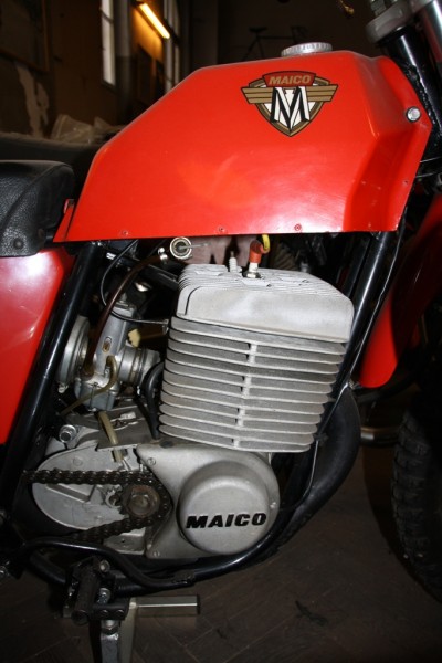 1971 Maico MC501
Hubraum 501cm³, Spezialmodell für den US-Markt, dort verkauft als "K501MX", straßenzulassungsfähig und einsetzbar in open-class Geländewettbewerben, gebaut am 5.April 1971 
