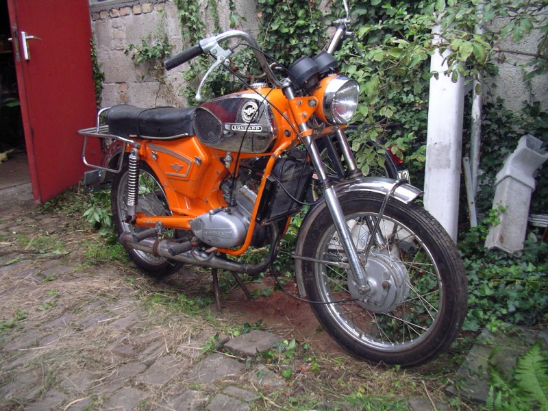 1973 Zündapp KS50 watercooled 517-50L0 
mit Sonderausstattung "Ape-Hanger", frisch aus der Scheune
