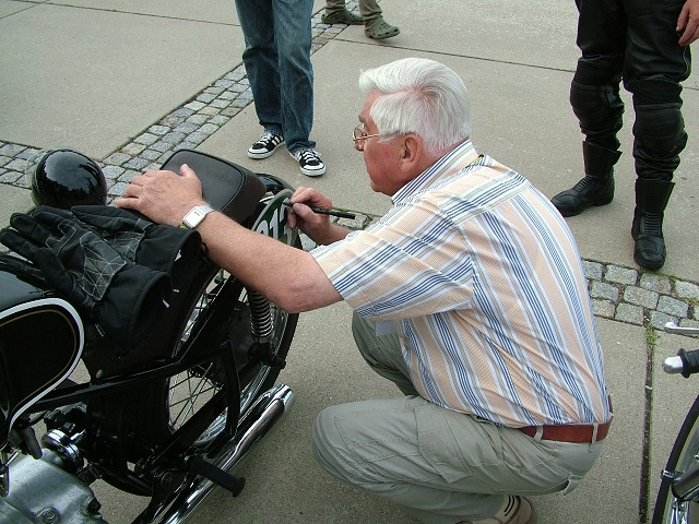 AWO RS 250/1
Eine von den legendären 15; 
Werksnummer R 114;
signiert durch DDR-Meister Helmut Weber;
endlich zurück aus dem Baltikum; 
Besitzer: H. Schöne
